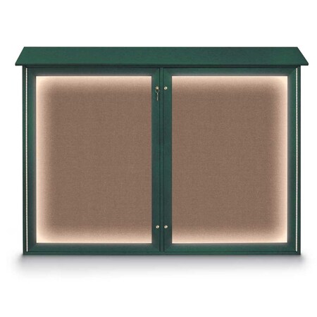 United Visual Products Open Faced Traditional Corkboard, 72x48" UV646A-GOLD-PEARL